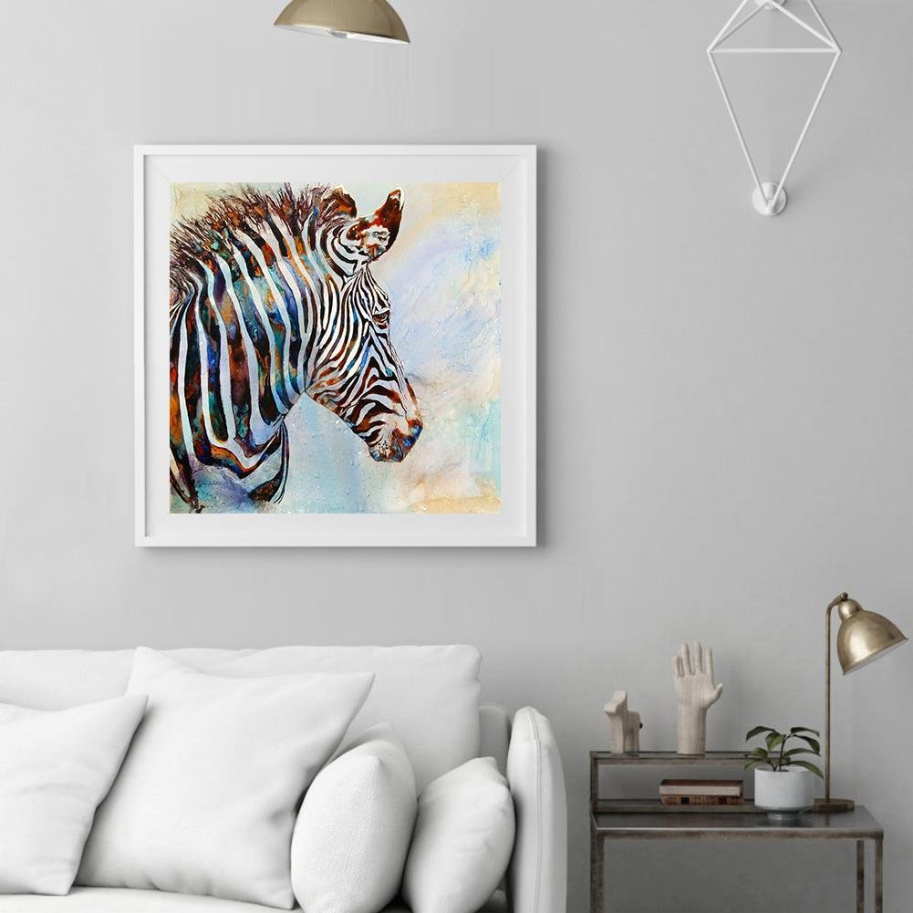 Pintura Diamante - Redondo Completo - Zebra