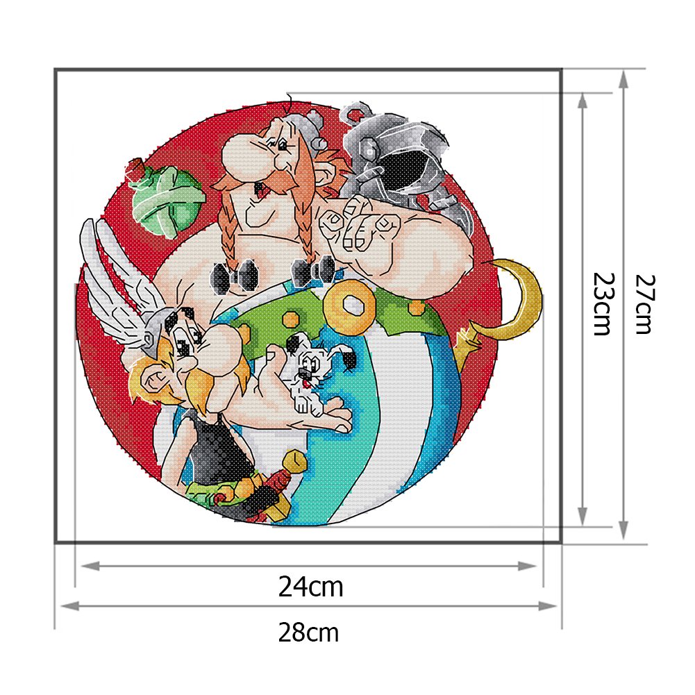 14ct Stamped Cross Stitch - Cartoon (28*27cm)