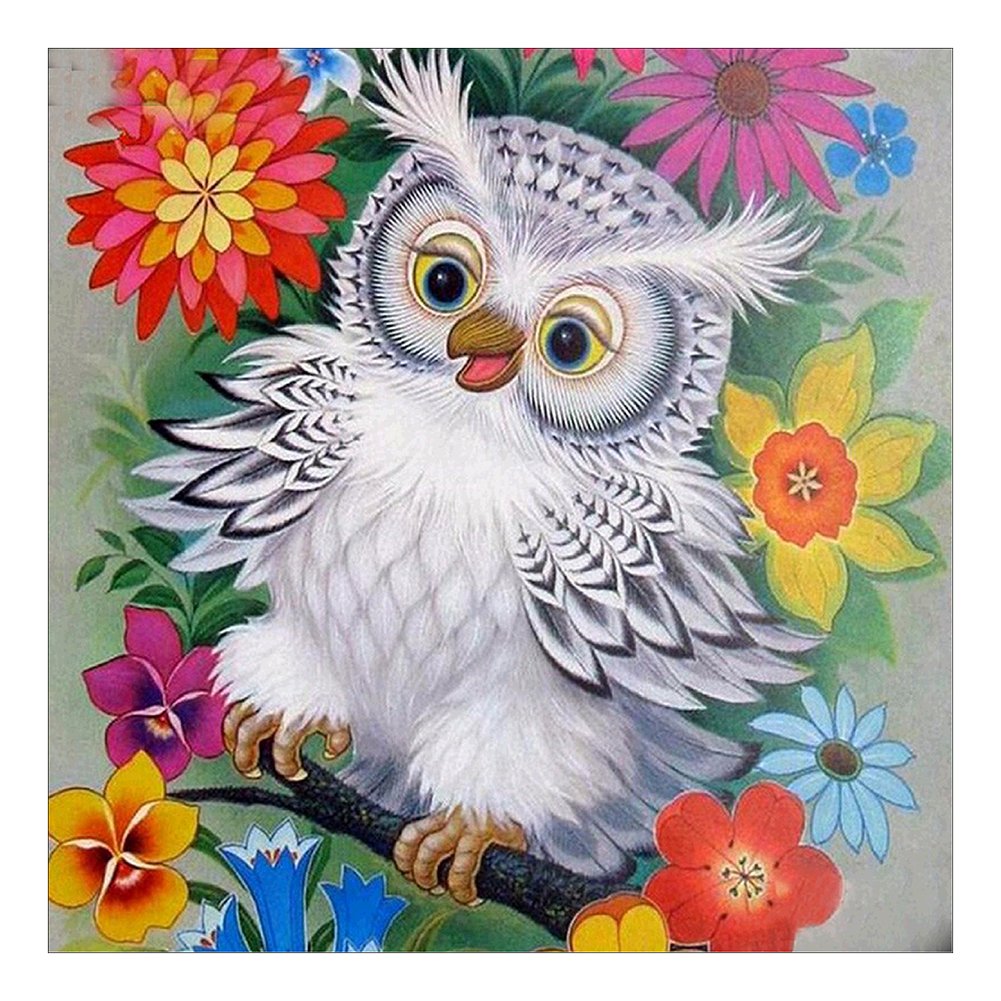 11ct Stamped Cross Stitch Cute Owl(50*50cm)