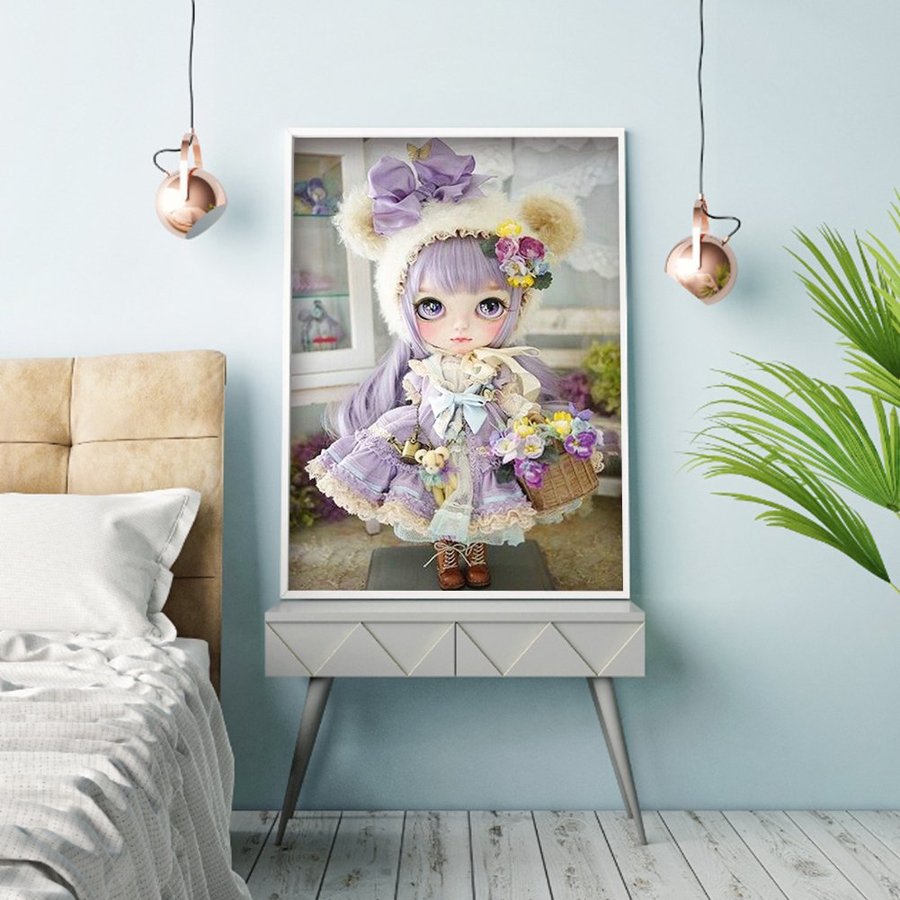 11ct Stamped Cross Stitch - Girl Doll  (40*50cm)