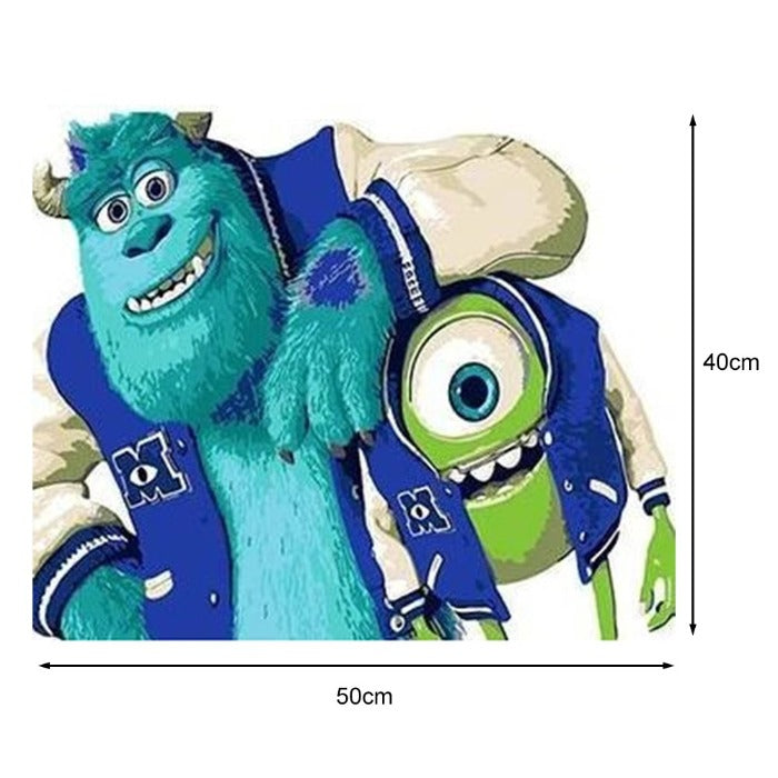 monsters university digital oil painting by numbers canvas size