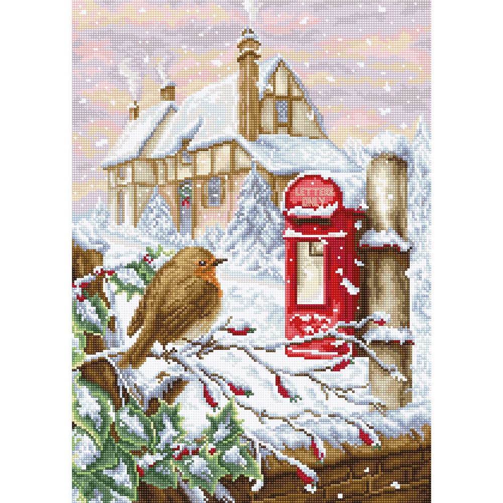 11ct Stamped Cross Stitch Bird Mailbox(40*55cm)