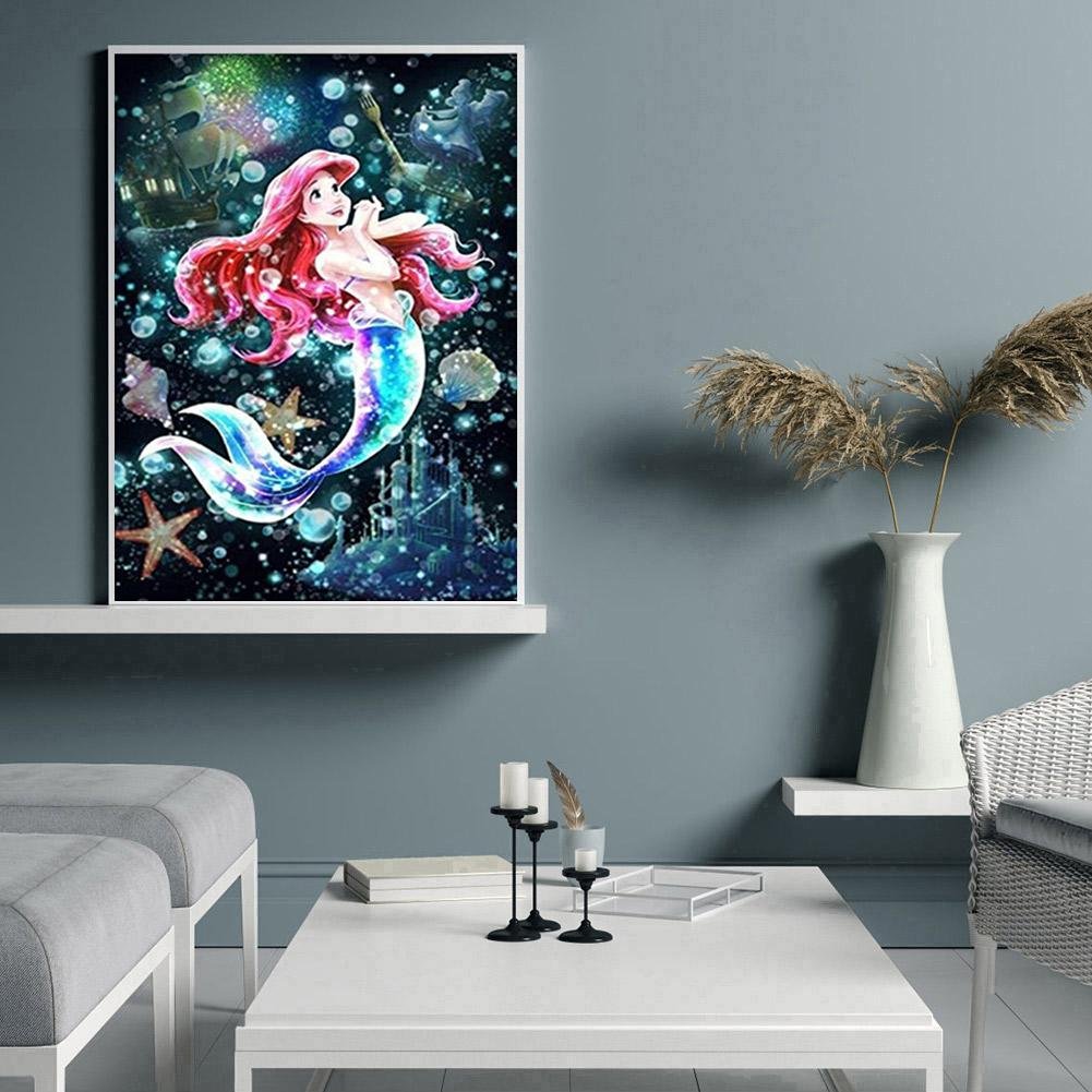 Pintura de diamantes - Ronda completa - Princesa sirena E