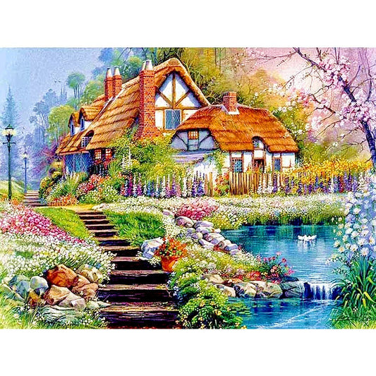 11ct Stamped Cross Stitch House(36*46cm)