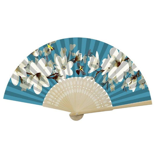 DIY Acrylic Paint By Number Folding Fan Flowers