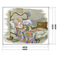14ct Stamped Cross Stitch - Sleeping Old Couple (44*36cm)