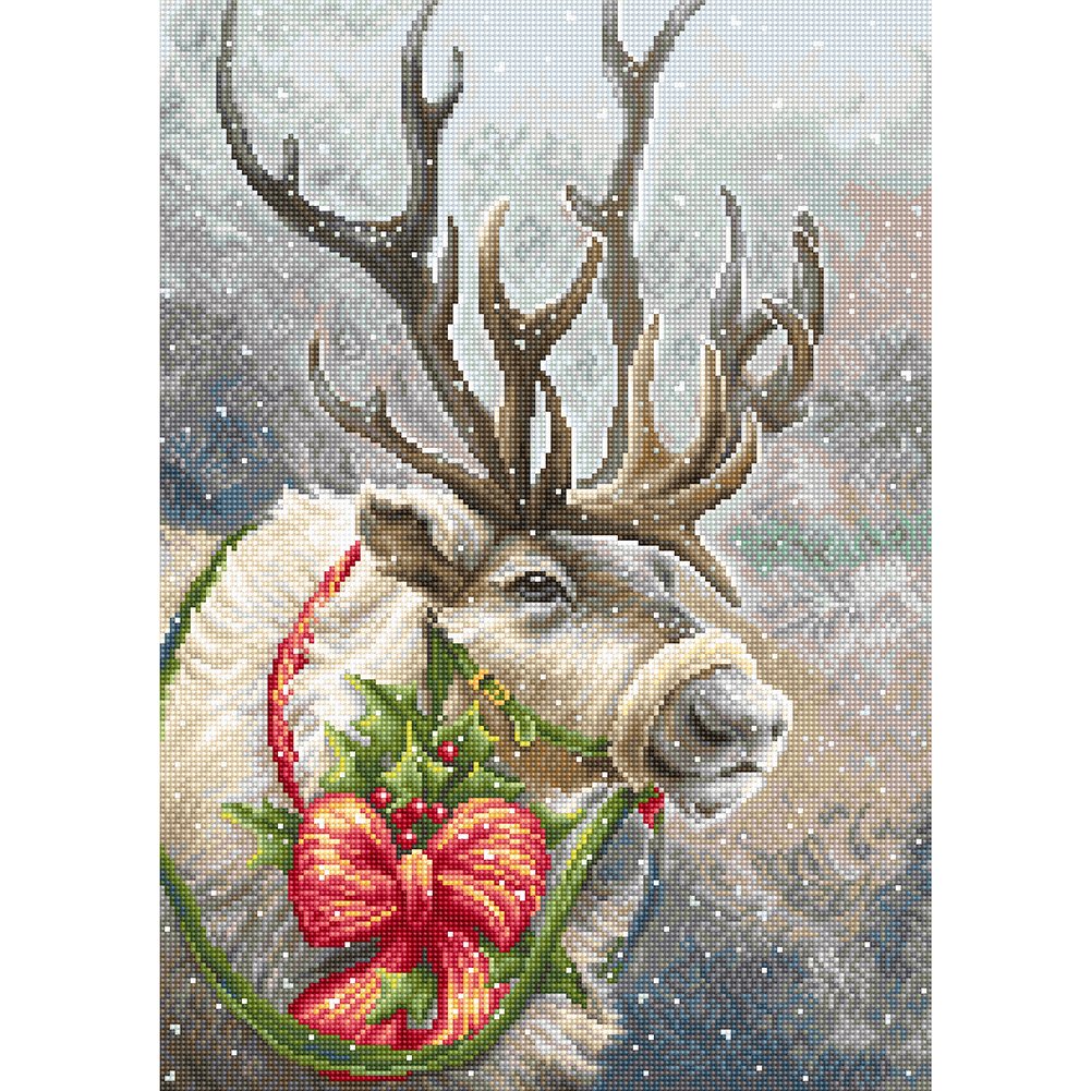 11ct Stamped Cross Stitch Snow Elk (40*56cm)