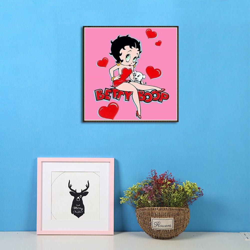 Kit de pintura de diamante DIY 5D - rodada completa - Sweet Betty Boop