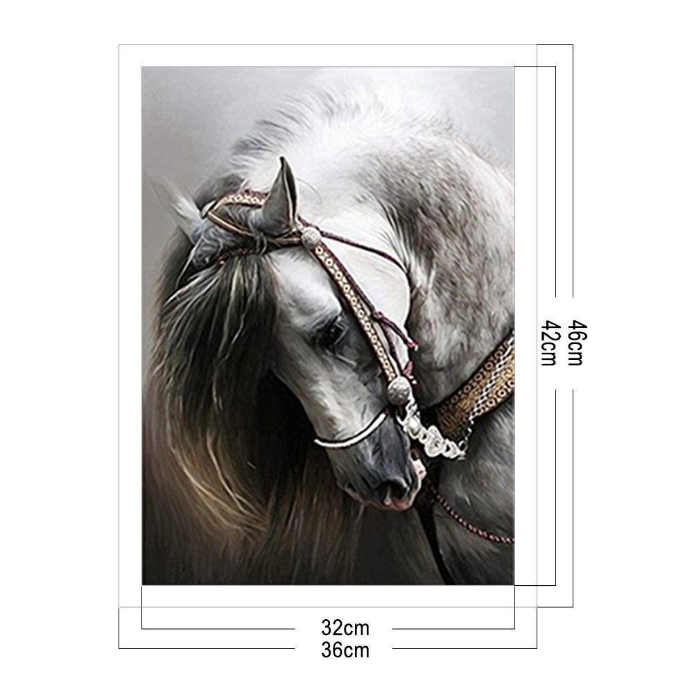 11CT Stamped Cross Stitch - Horse(36*46CM) B