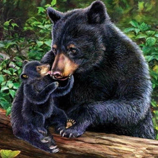 Diamond Painting - Full Round - Black Bear A