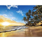 Paint By Number Oil Painting Beach Sunrise Art Picture Craft Home Wall