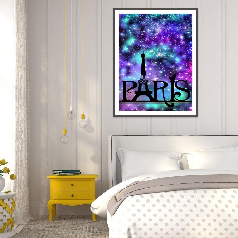 Pintura Diamante - Redondo Completo - Galáxia Paris