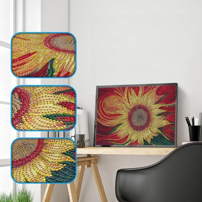 5D DIY Special Shaped Diamond Painting Sunflower Home Decor