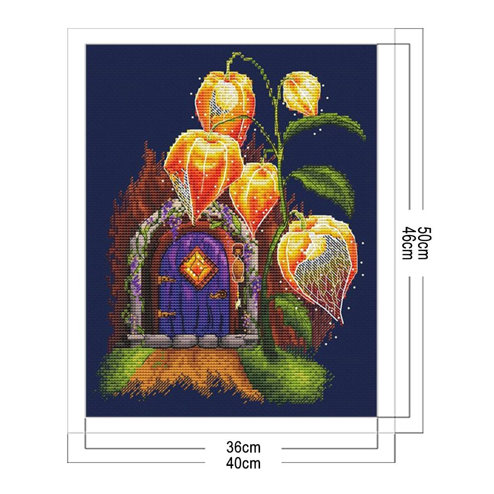 11ct Stamped Cross Stitch - Lantern ( 40*50cm) - Diamond Paintings Art