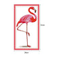 14ct Estampado Ponto Cruz - Flamingo (29*51cm)