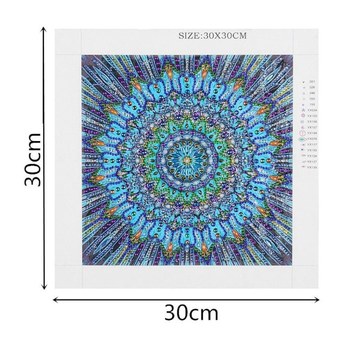 Partial drill, Special-shaped Diamond Painting Crystal Rhinestone Flower Size Chart