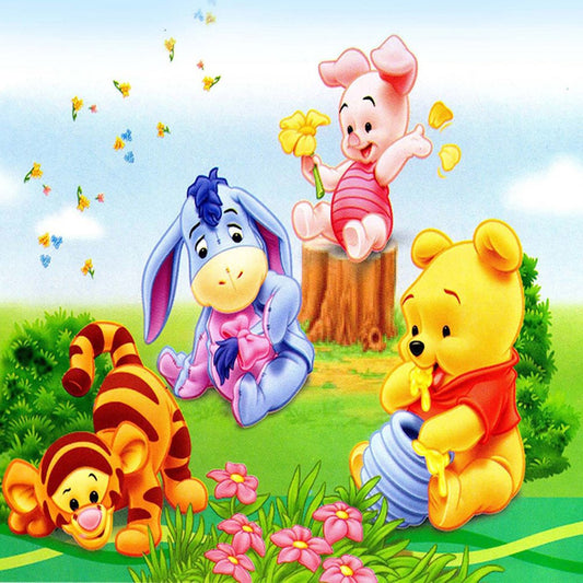 5D Diamond Painting Full Round/Square Winnie the Pooh Eeyore Mosaic  Embroidery Kit Art Picture of
