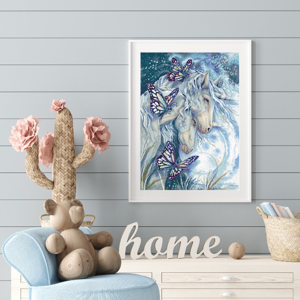 11ct Stamped Cross Stitch - Unicorn (40*53cm)