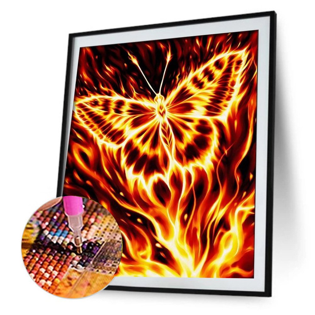 Fire Butterfly 5D Diamond Painting Kit