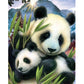 Panda Hand Painted Canvas Living Room Wall Art Picture Craft