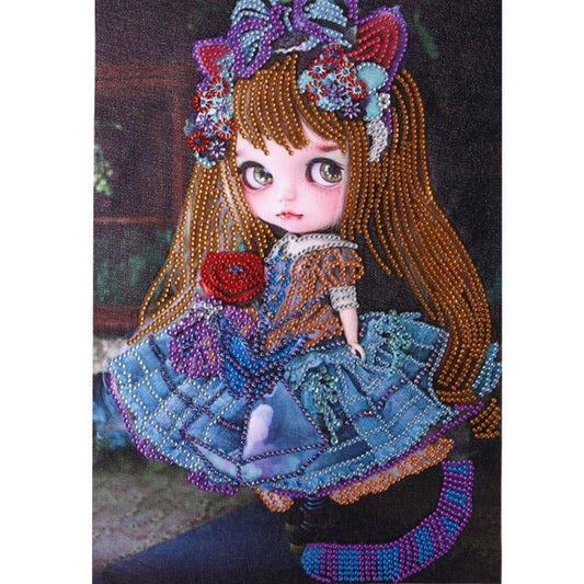 Pattern: YX234 Cute Girl Crystal Rhinestone Diamond Painting Partial Special Shape Drill