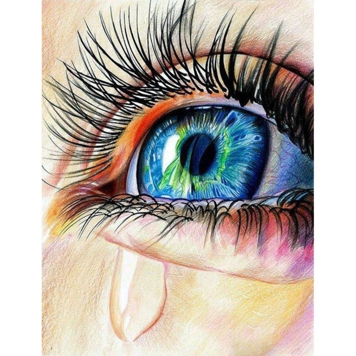 Eye With Tear 40x50cm Oil Paint By Numbers Picture DIY Painting M438