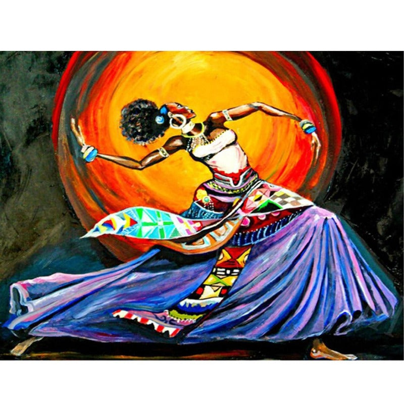 African Dancing Women Full Round Diamond Painting Kits