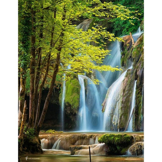 Forest Waterfall canvas paint by numbers (40*50cm)