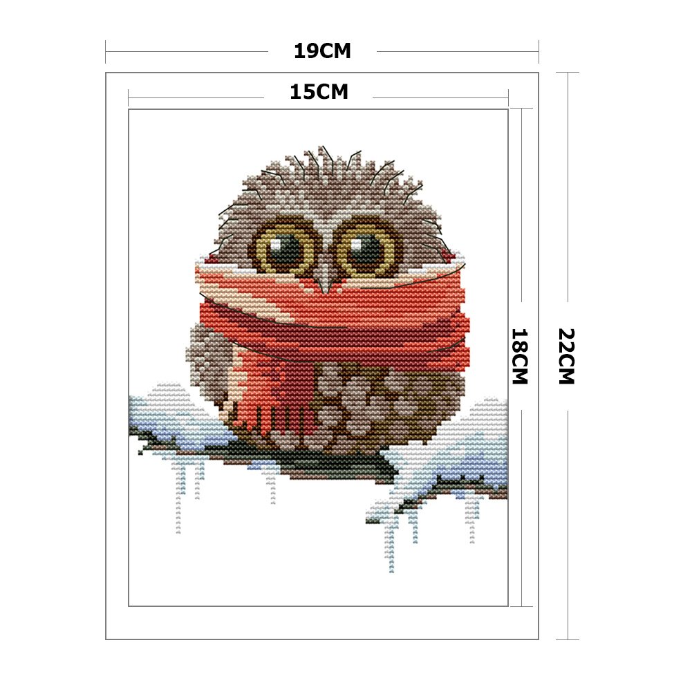 14ct Stamped Cross Stitch - Owl (19*22cm) C