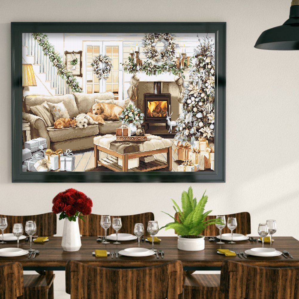 11ct Stamped Cross Stitch - Winter Home (35*50cm)