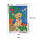Kit de pintura de diamante DIY 5D - rodada completa - cão de flor