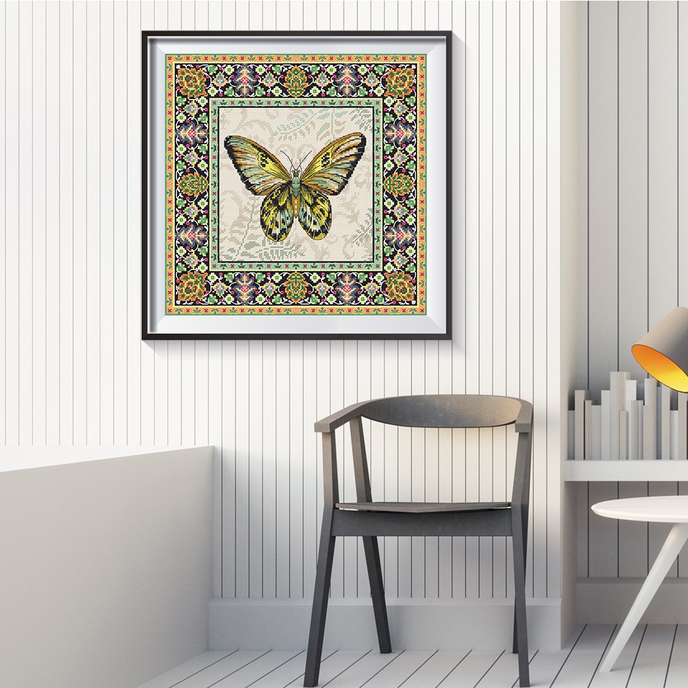 11ct Stamped Cross Stitch - Butterfly (48*48cm)