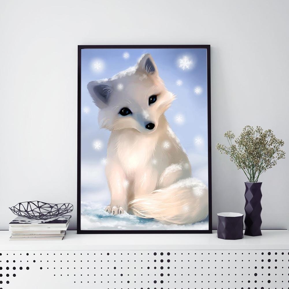 Diamond Painting - Full Round - White Fox