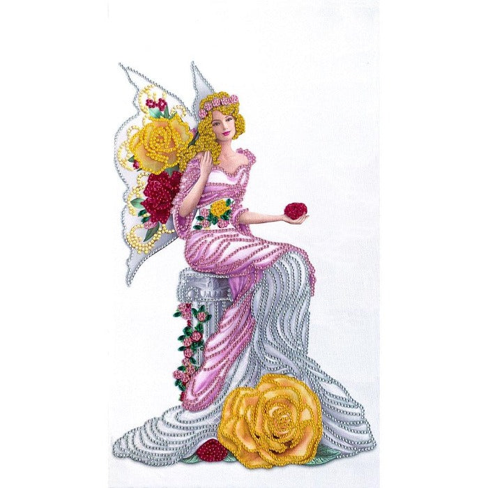 DIY 5D Crystal Rhinestone Diamond Painting Kit Pink Dress Angel (30*50cm)