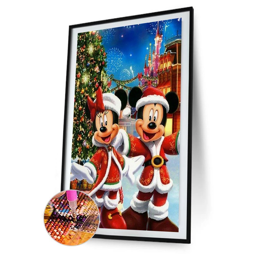 Christmas Diamond Painting Full Drill Mickey & Minnie Beads Art Craft