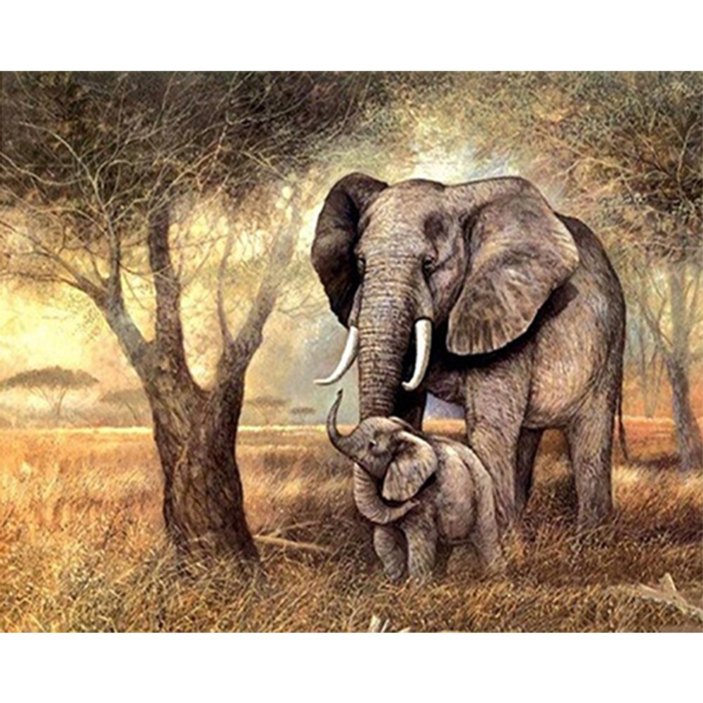 11ct Stamped Cross Stitch Elephant (50*40cm)