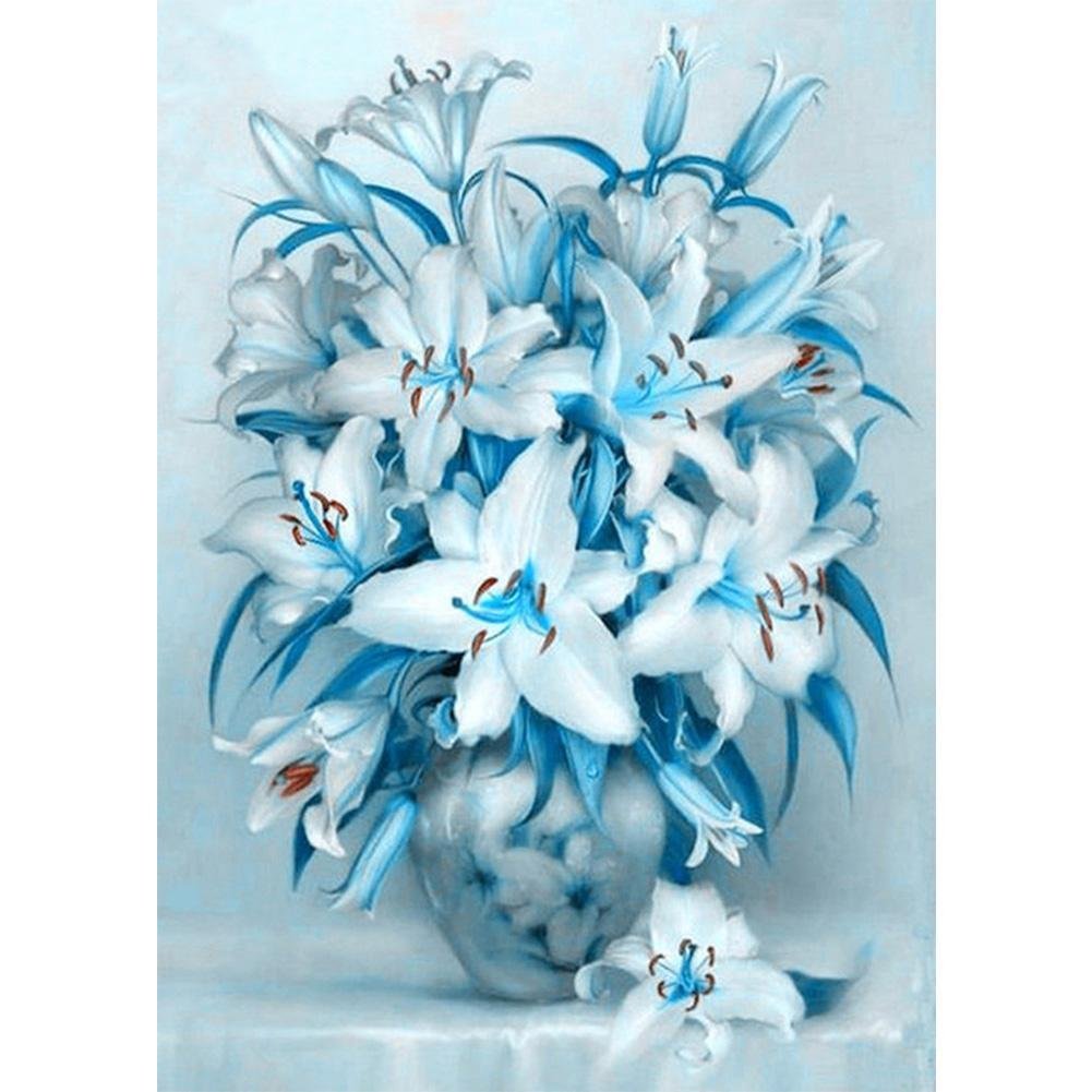 5D Diy Diamond Painting Kit Full Round Beads Lily Flower