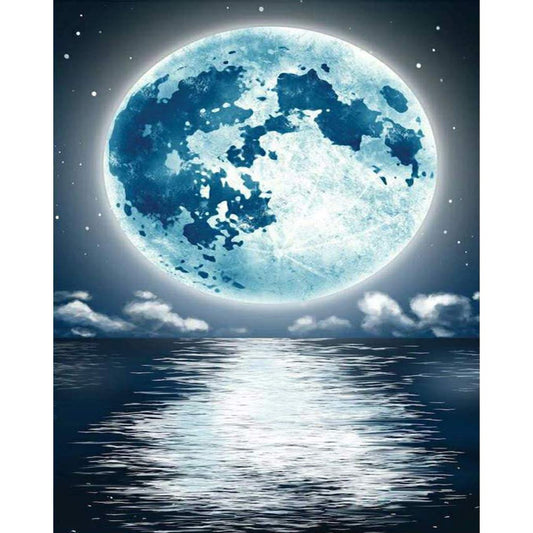 11ct Stamped Cross Stitch Sea Moon (40*50cm)