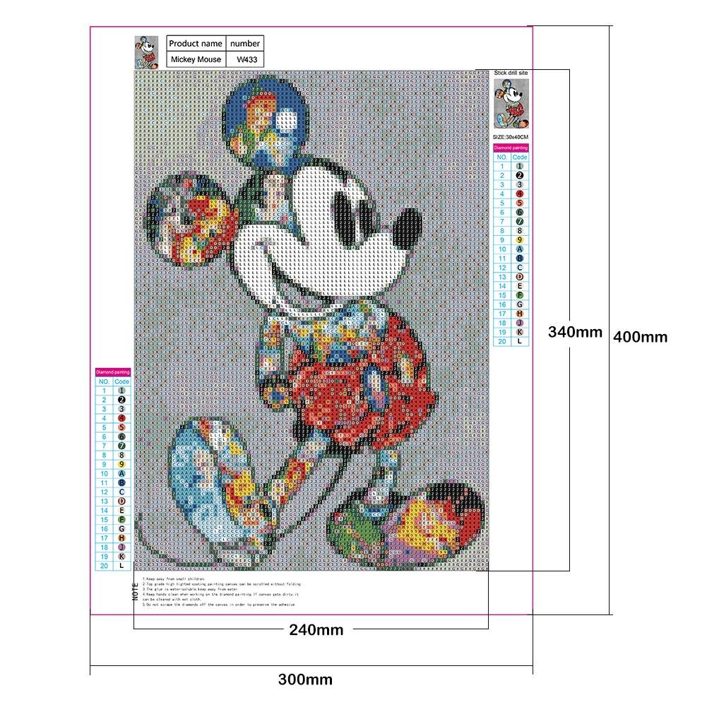 Mickey Univers Disney Full Drill Rhinestones Art Size