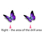 Diamond Painting - Partial Round - Purple Butterfly A