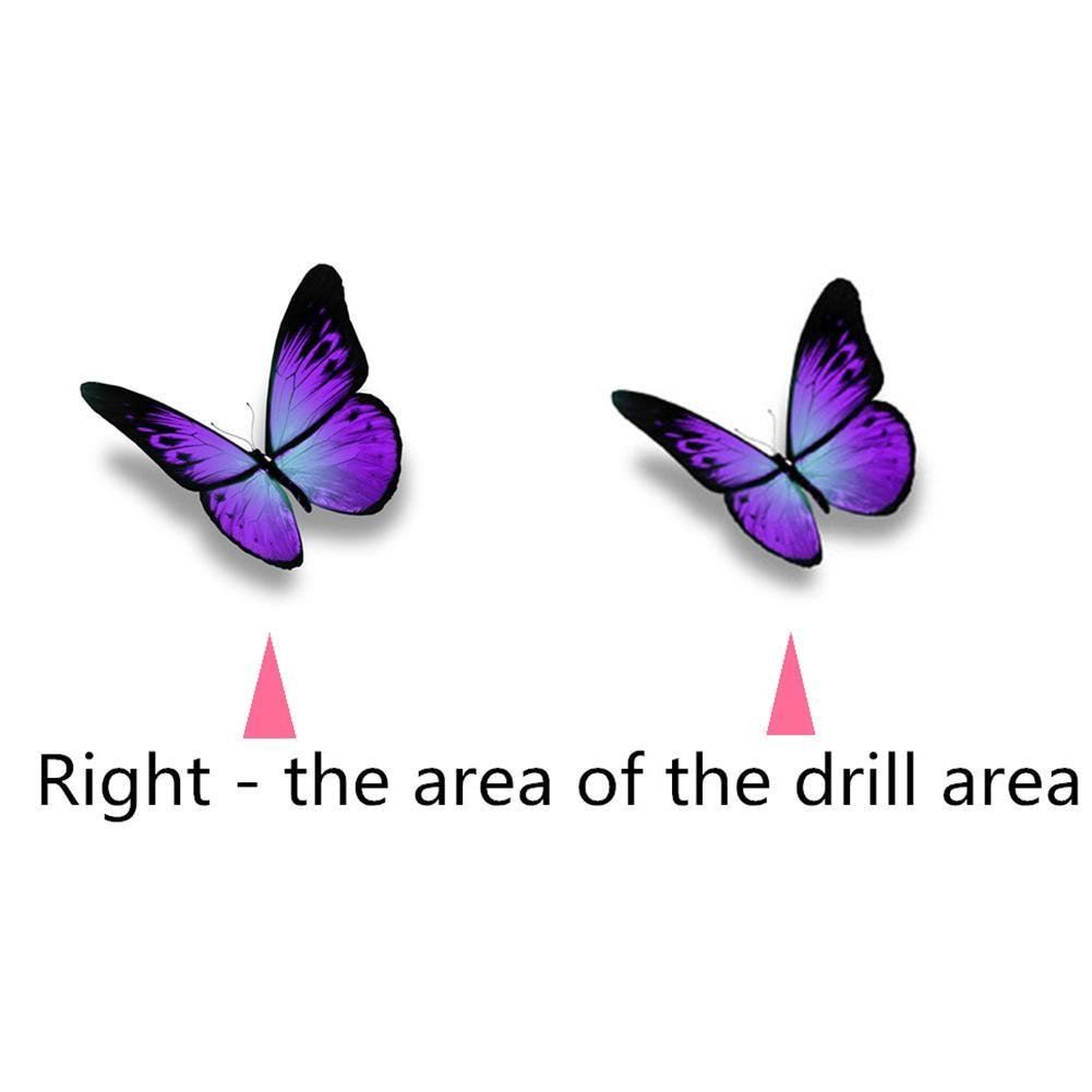 Diamond Painting - Partial Round - Purple Butterfly A