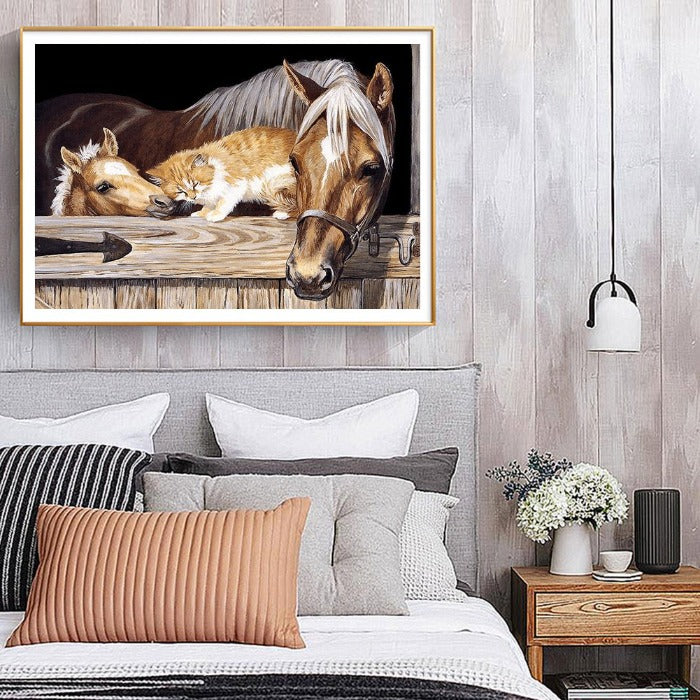 Horse Animal Oil Painting By Numbers Art Pictures Craft  