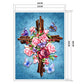 11ct Stamped Cross Stitch - Flower Cross (36*46cm)