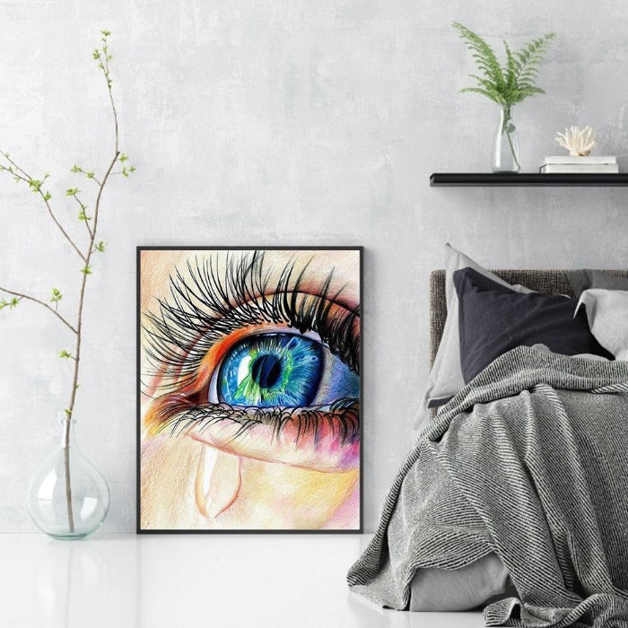 Eye With Tear 40x50cm Oil Paint By Numbers Picture DIY Painting M438