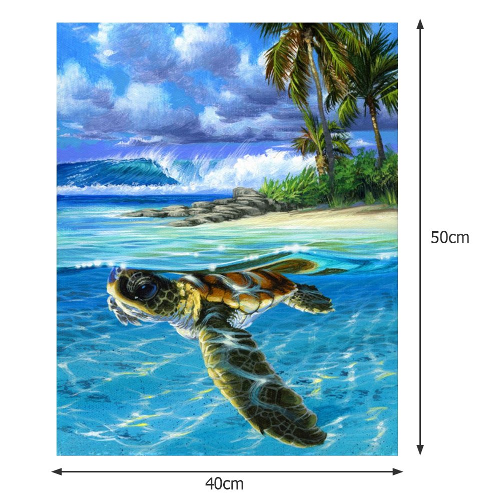 Paint By Number - Oil Painting - Sea Turtle (40*50cm) C
