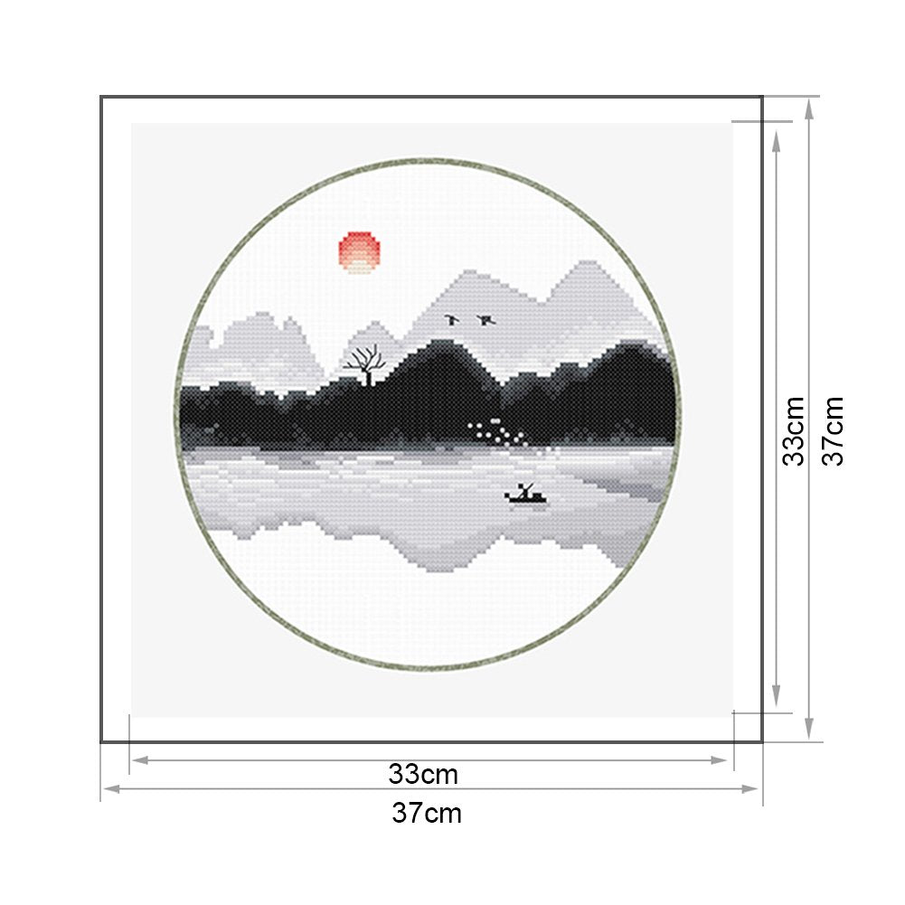 11ct Stamped Cross Stitch - Charming Scenery(37*37cm)