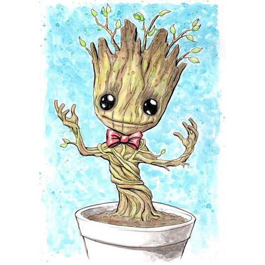 Diamond Painting - Full Round - Cute Groot