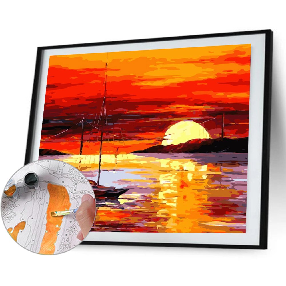 Paint By Number - Oil Painting - Sunset (40*50cm) A