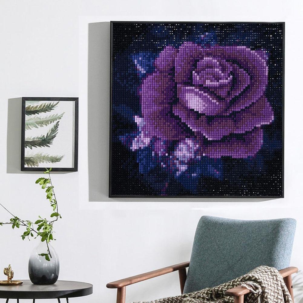 5D DIY Diamond Painting Kit - Full Square - Purple Rose