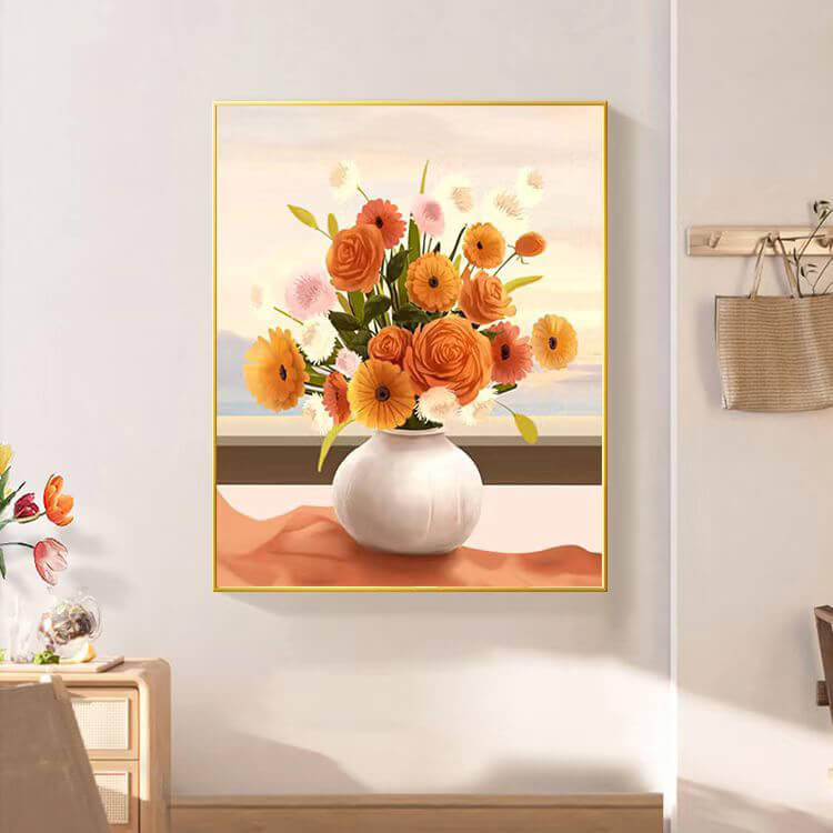 Flower Vase Full Round / Square Diamond Painting 